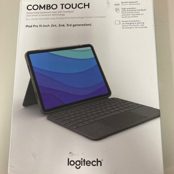 Logitech Combo Touch iPad Pro keyboard case - Picture 1 of 2
